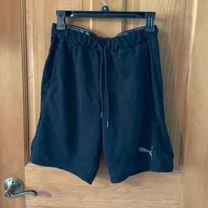 Puma Men's Teens Small Black Athletic Shorts